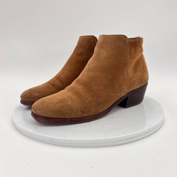 Thursday Boot Co Women Size 6.5 Brown Suede Handmade Side Zip Wedges Ankle Boot - Picture 1 of 16